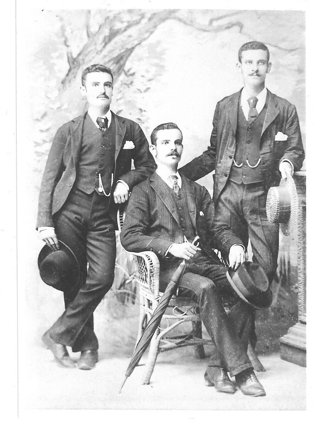 The three brothers of Shamis Correy (nee Mellick) in Townsville, about 1899