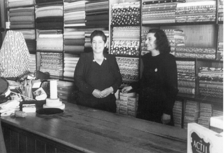 Inside J.S. Joseph Draper, shop 1949