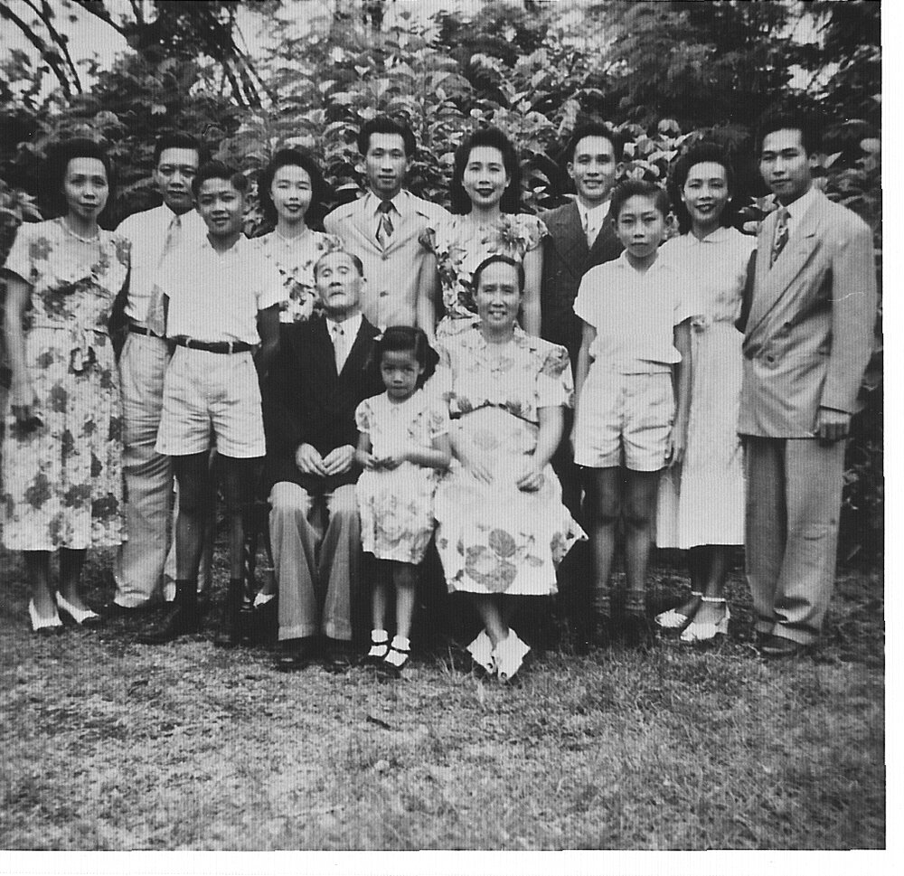 Gerard Chan's maternal grandparents and family, 1952
