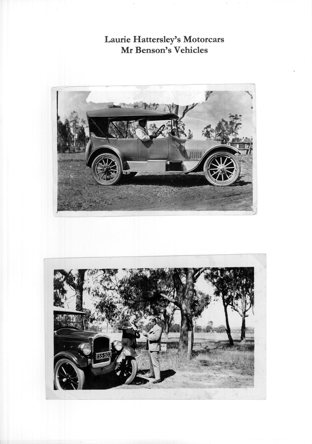 Hattersley Cars, Mr Benson's vehicles, c.1930