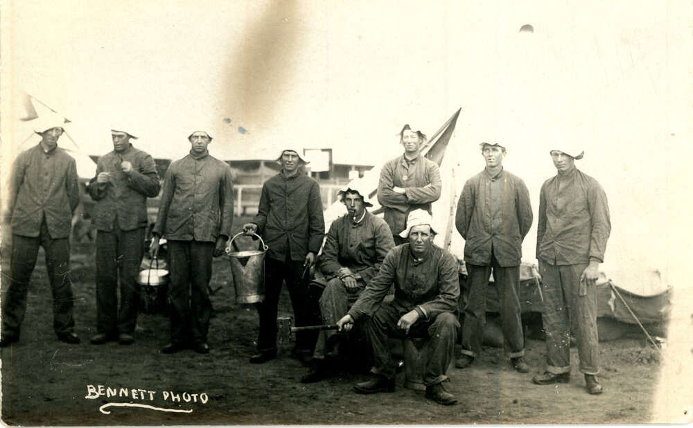 Men in Army Camp at Armidale