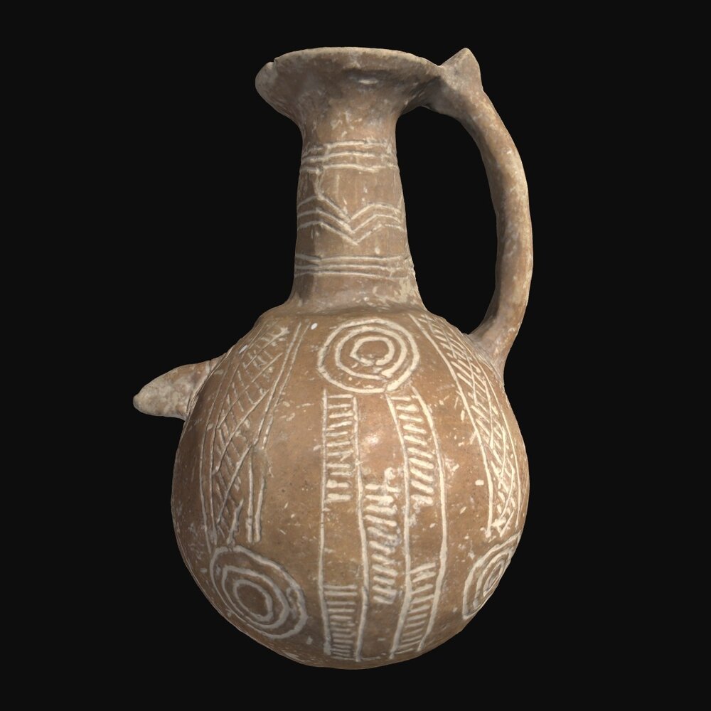 MA1978.127.1 Red Polished III Ware gourd juglet