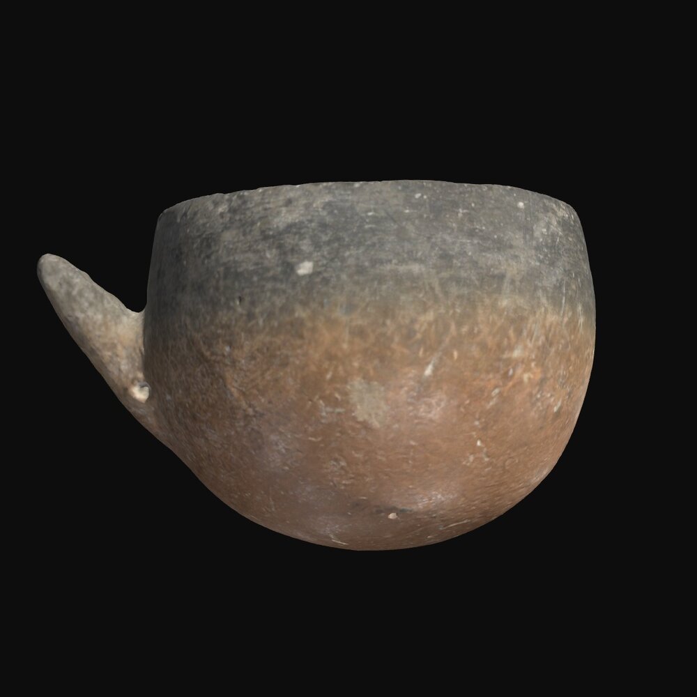 MA1978.114.1 Red Polished I Ware Horn Lug bowl
