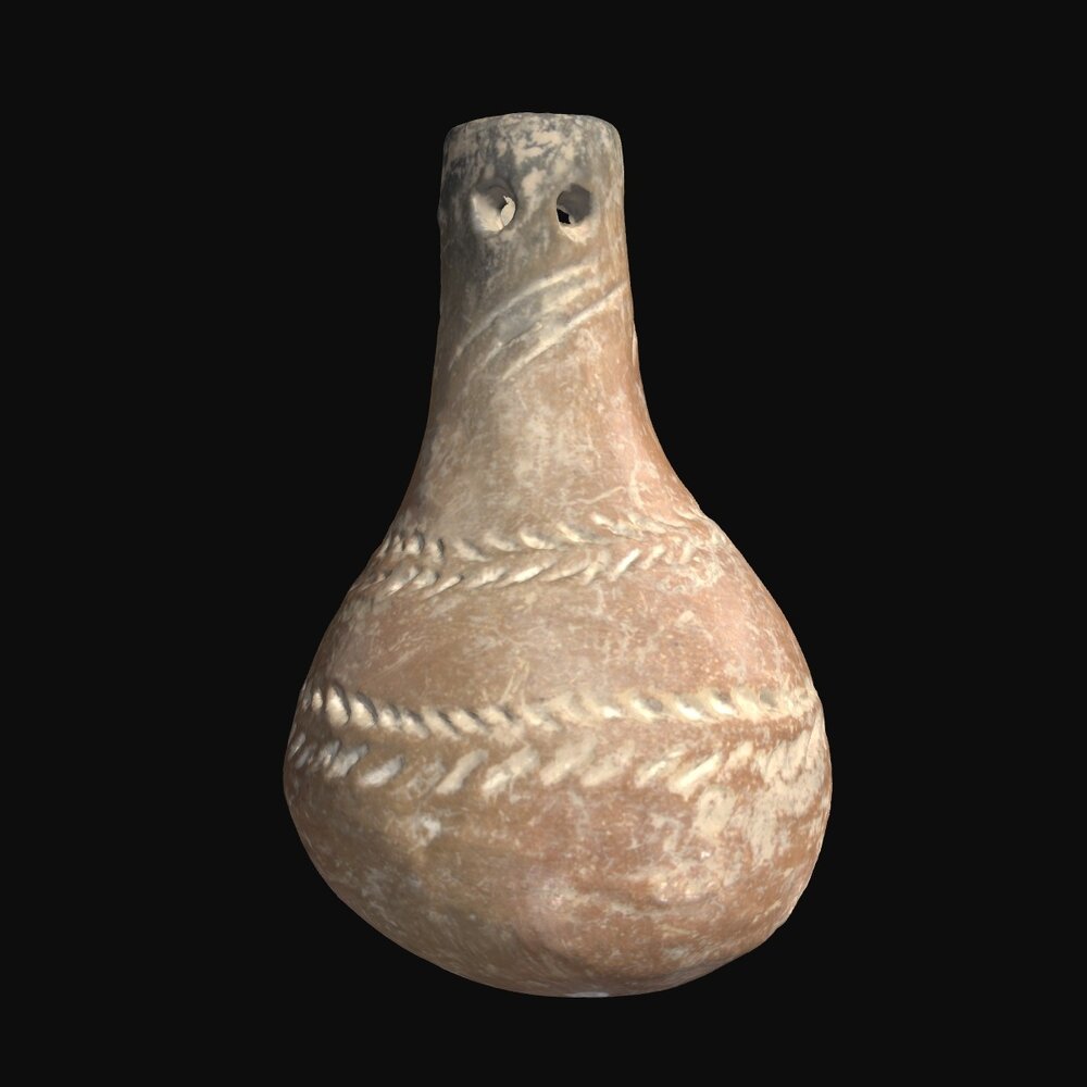 MA1978.68.1 Red Polished I (Philia) Ware decorated flask