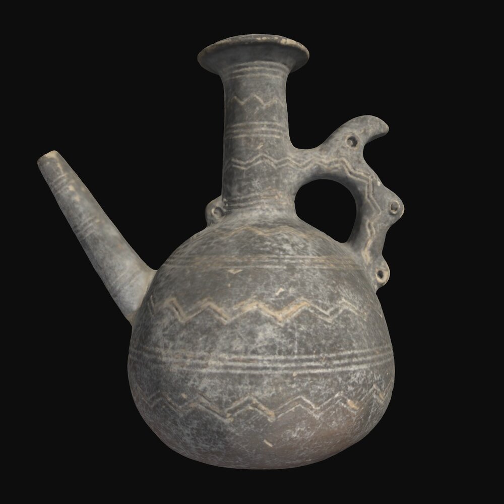 MA1978.63.1 Black Slip II Ware spouted juglet