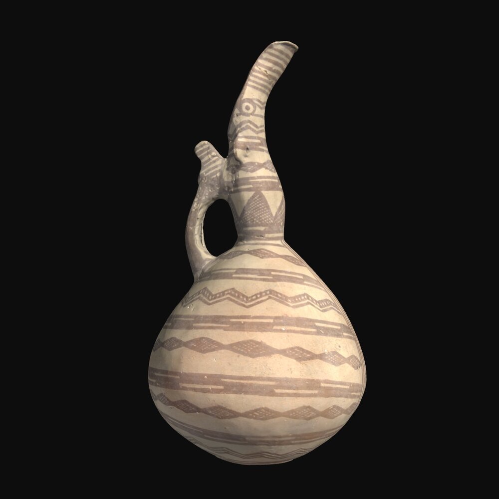 MA1978.58.1 White Painted III-V Ware String-hole Style jug