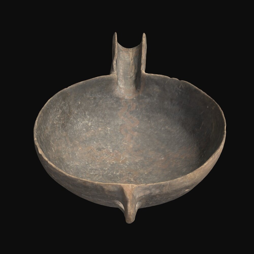MA1978.45.1 Red-on-Black Ware spouted bowl