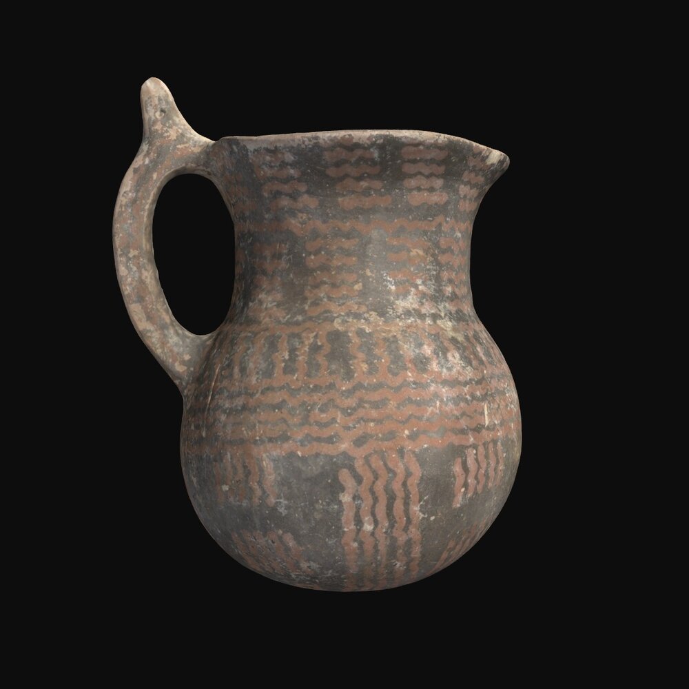 MA1978.44.1 Red-on-Black Ware tankard