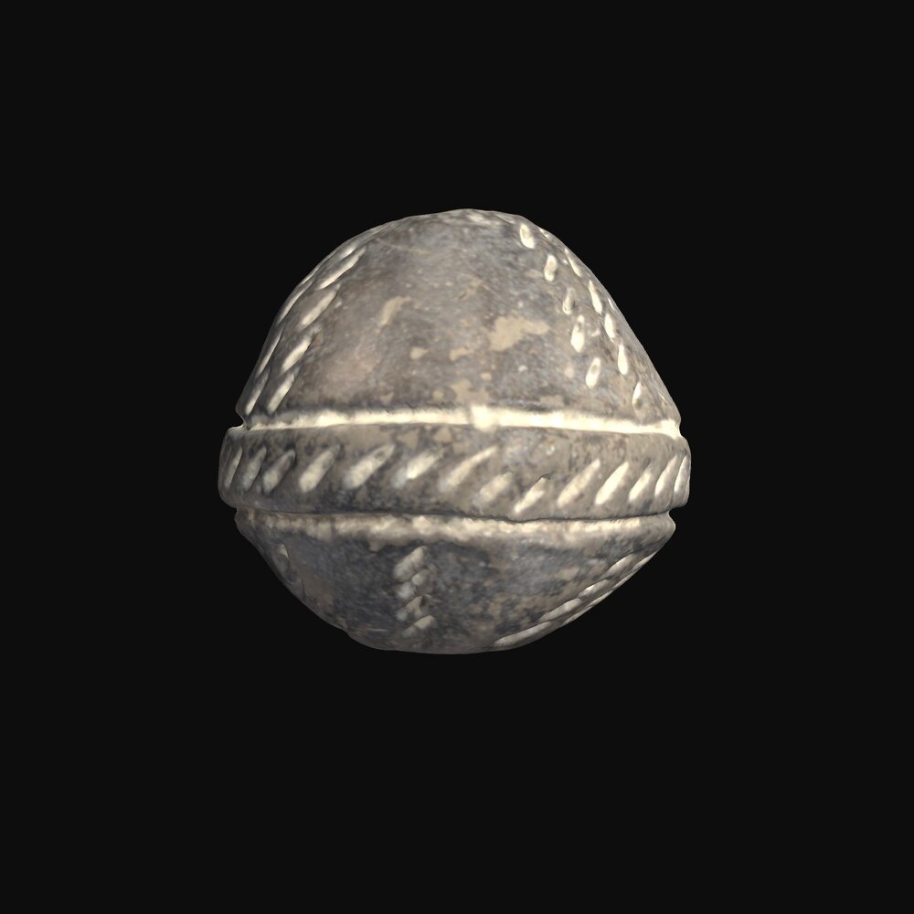 MA1972.3.34 Black Polished Ware spindle whorl