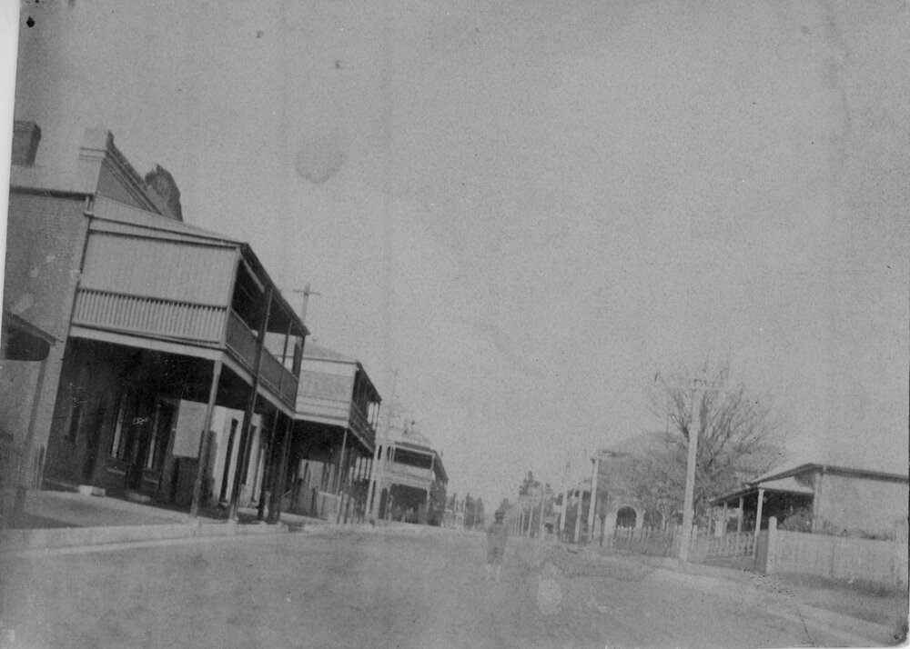 Faulkner Street looking south showing Hirschberg's building