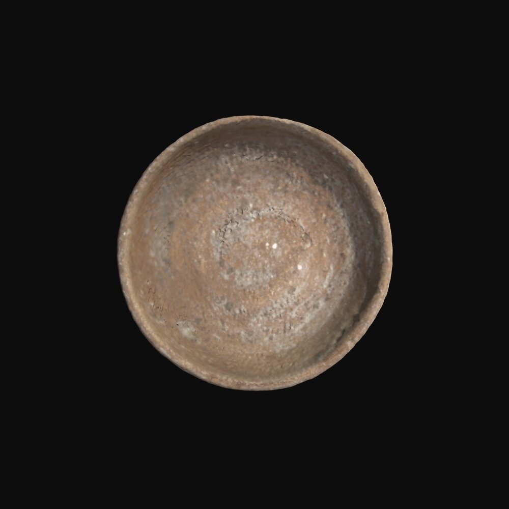 MA1997.30.1 White Painted V Ware shallow bowl