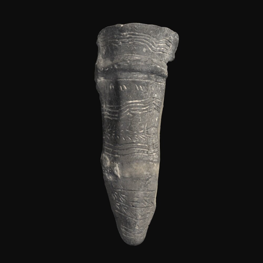 MA1974.7.2 Pottery model sheath