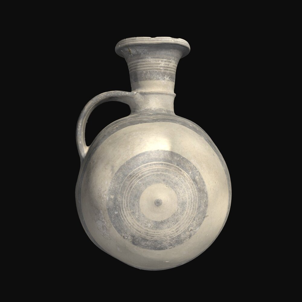 MA1959.1.8 White Painted III-IV Ware barrel jug