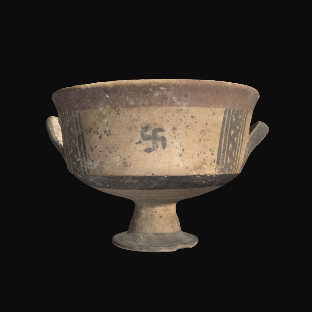 MA1959.1.17 Bichrome III Ware stemmed bowl