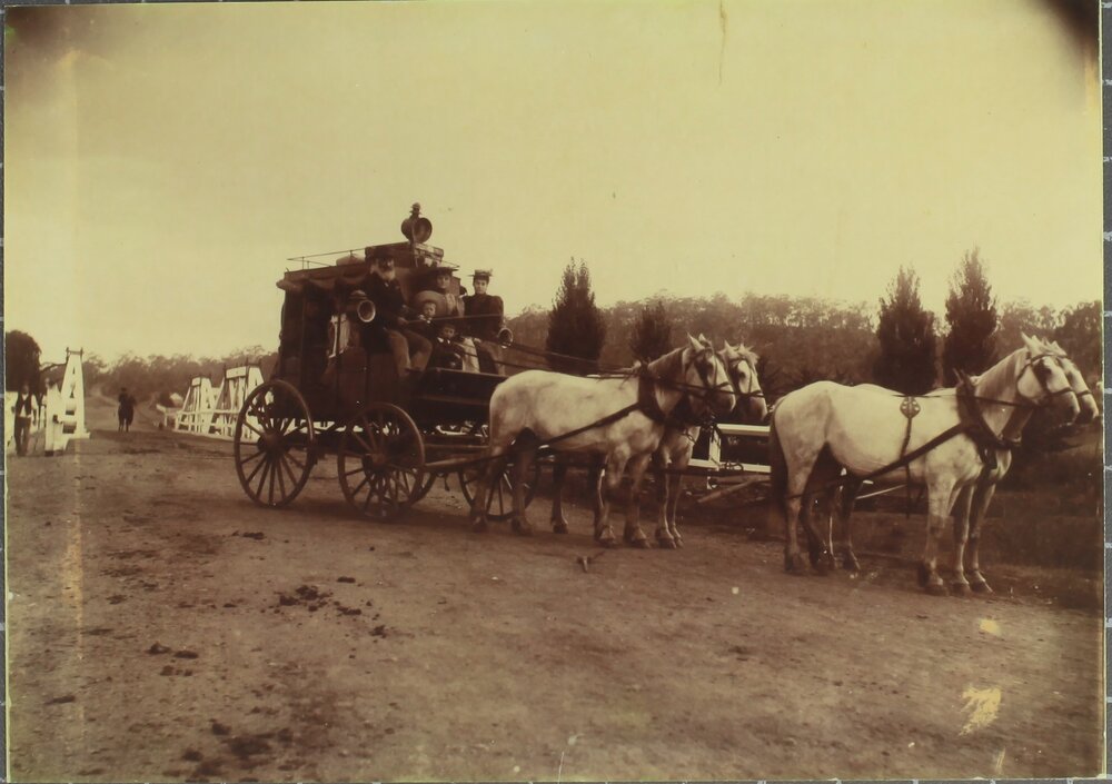 Coach on Walcha Road, driven by G.M. Bowden