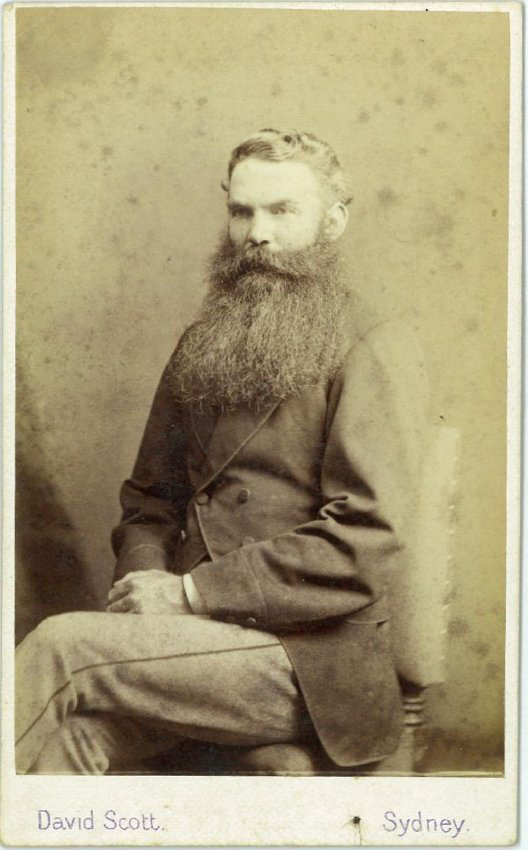 A carte-de-visite of a unidentified bearded man