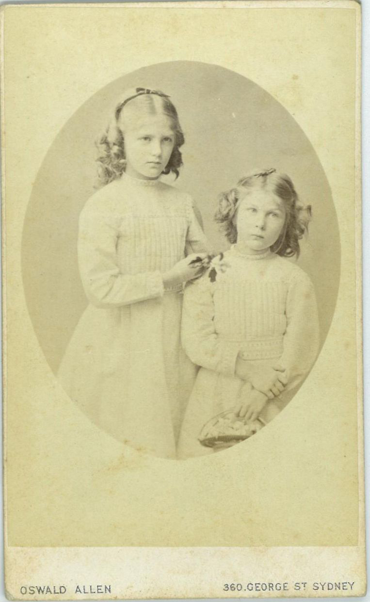 A carte-de-visite of two unidentified young girls