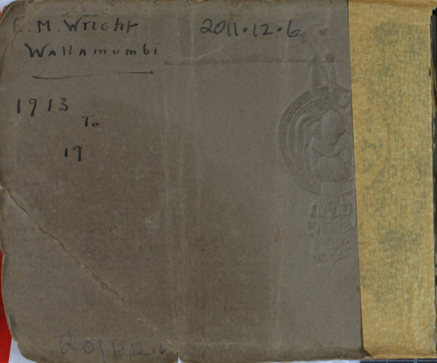 Wright family photo album - inside cover 