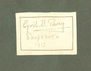 Cyril B. Povey Snapshots 1917