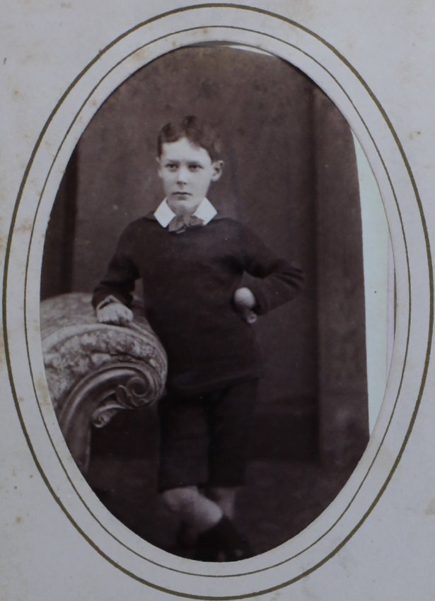A carte-de-visite of an unidentified boy