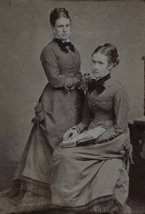 A cabinet photo of two unidentified women, 5th June 1877