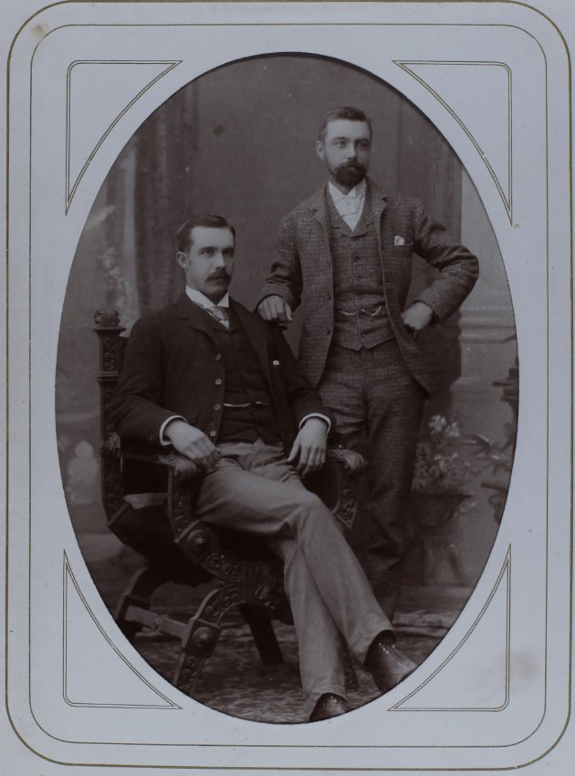 A cabinet photo of two unidentified men