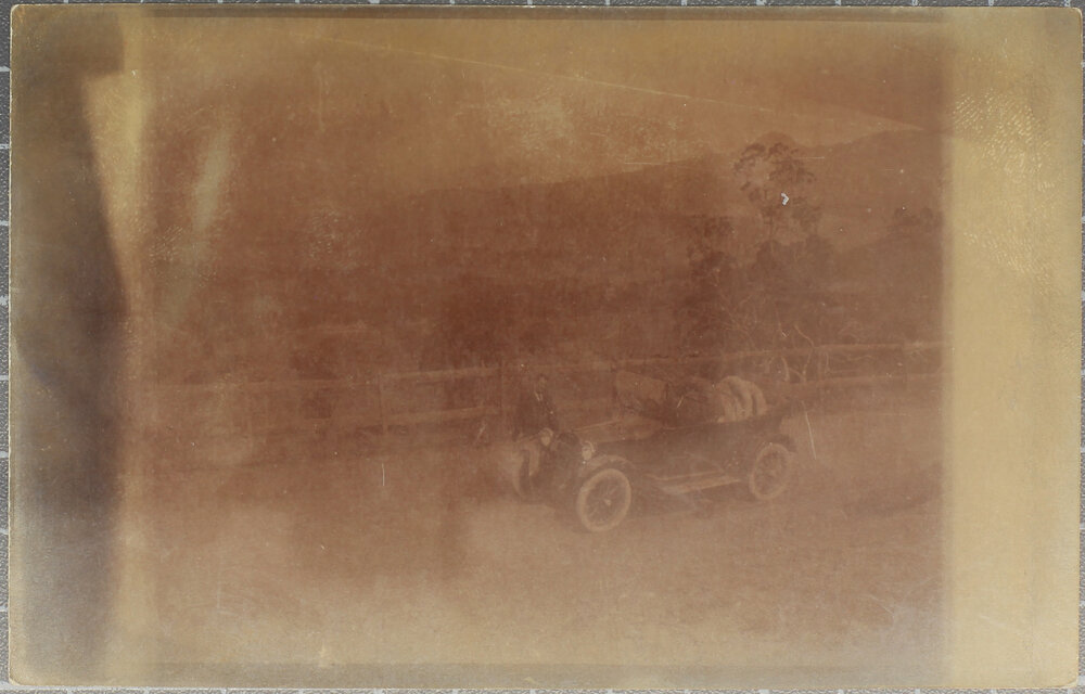 Car on mountain road, [Dorrigo?]