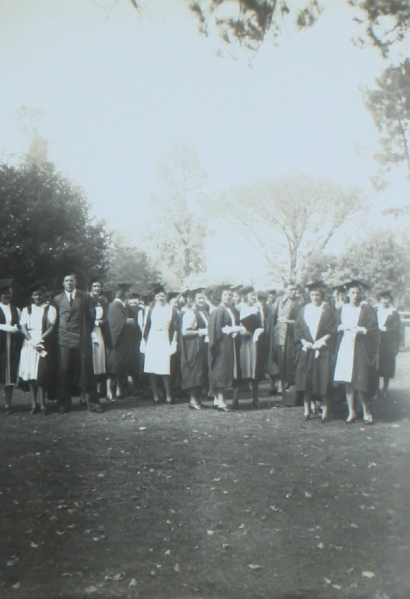 Students gathered at the cathedral in Armidale