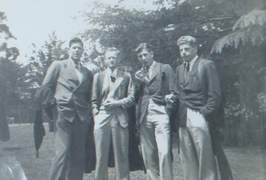 Students at the New England University College, 1942