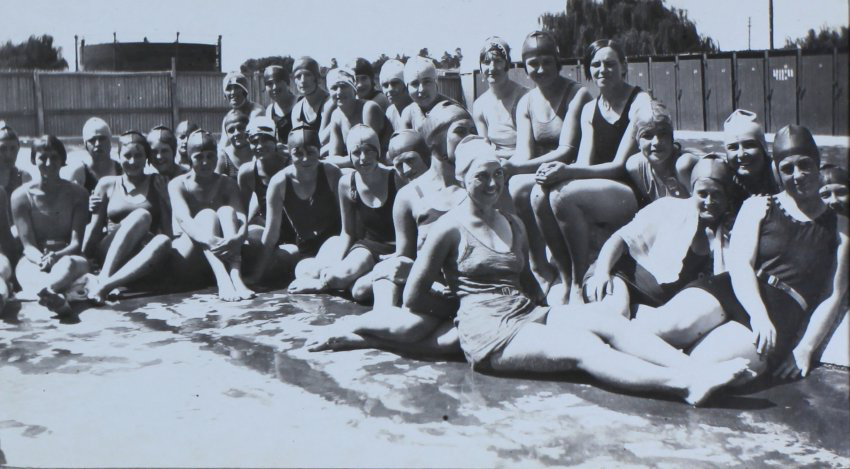 Second Year Girls at the Armidale City Baths, 1930  