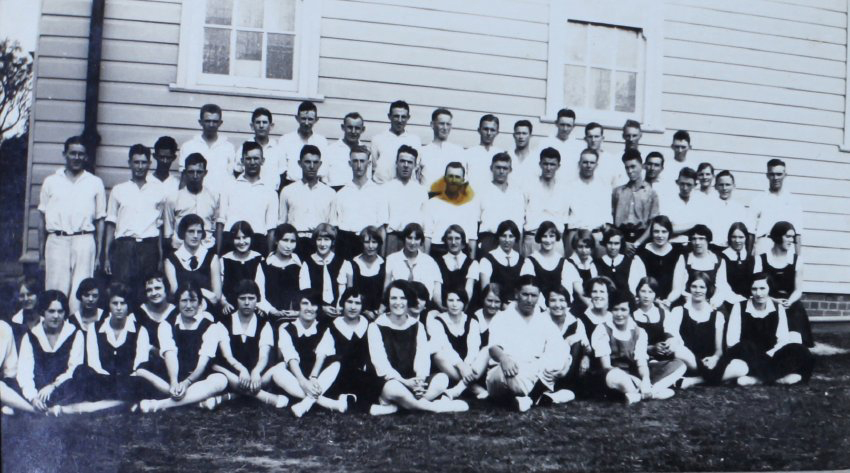 First Year Students. Drill Hall. 1929 Feb-Mar  