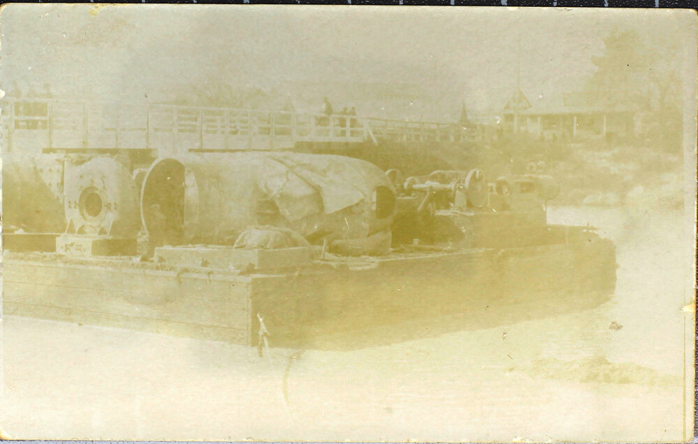Barge near jetty