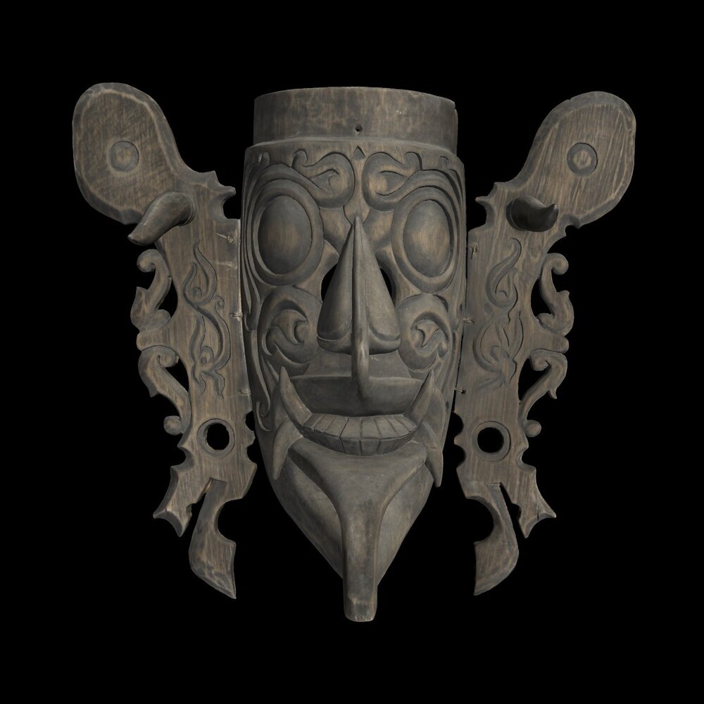 MA1998.21.1 Dyak mask with side panels