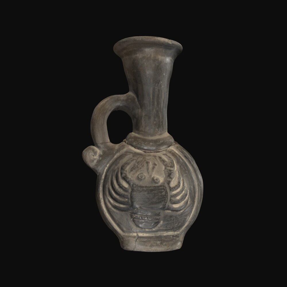 MA1975.10.1 Black-Ware vase with crab