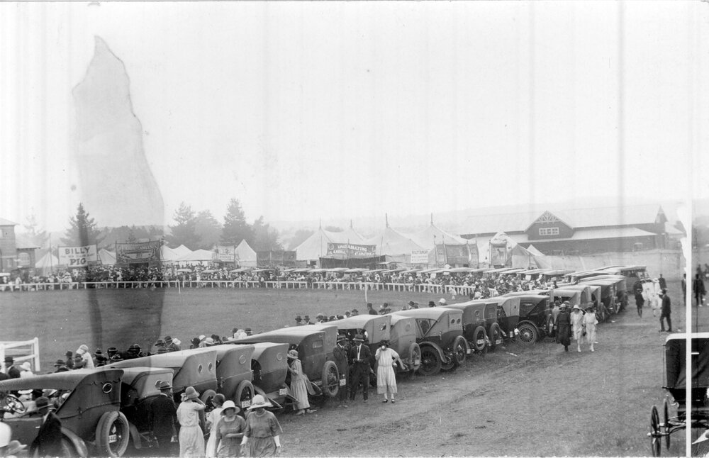 Armidale Show, looking south west towards Sideshow Alley, c. 1935