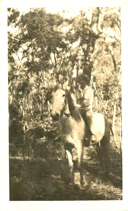 Kingsford Smith Album, woman and horse