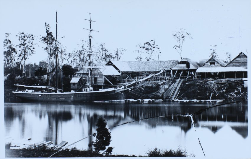 Brigantine &ldquo;Saucy Jack&rdquo; at sawmill, Wyralla