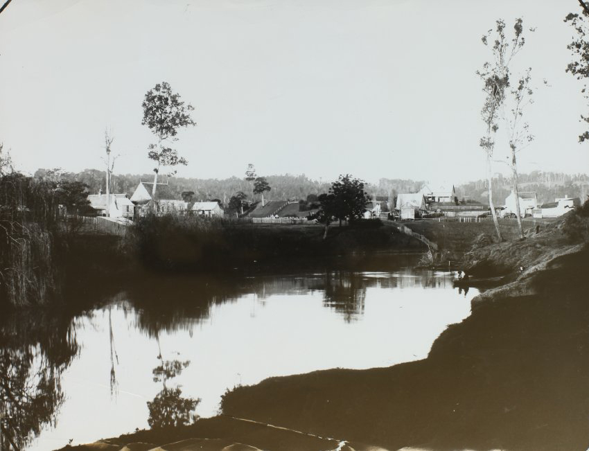 Creek or river bank in 1880s