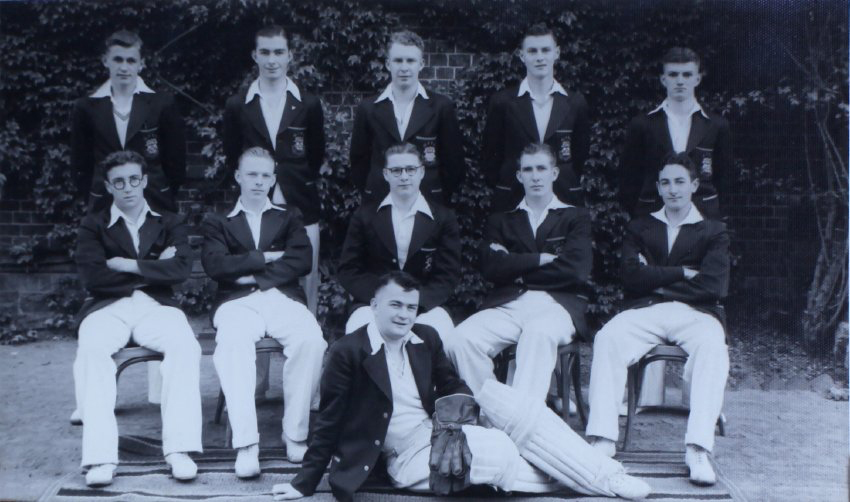 NEUC cricket team in uniforms, 1940