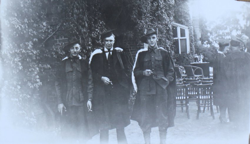 Harry, Tom, Pat, Graduation, 25th April 1942