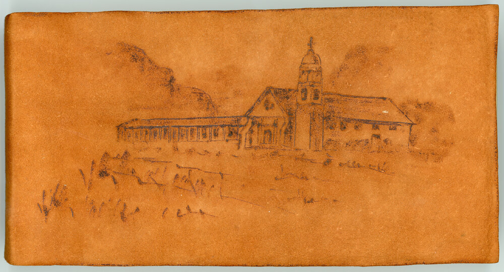 The leather binding of Saumarez Album no. 26