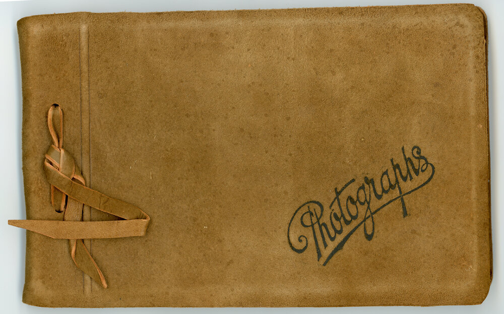 The leather binding of Saumarez Album no. 27