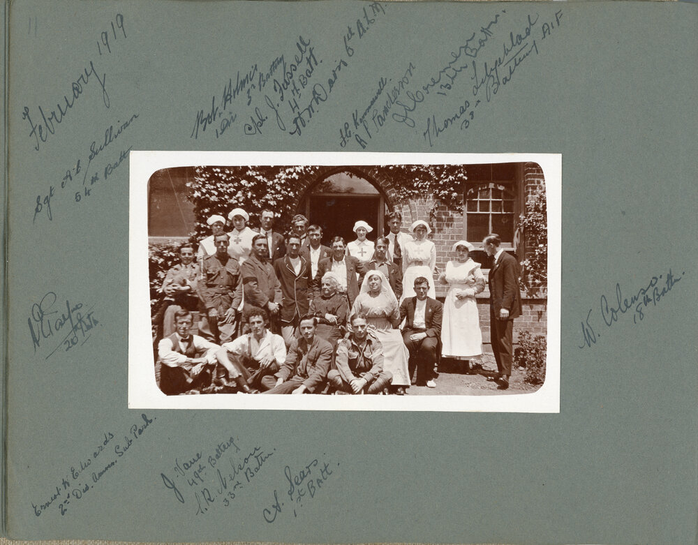 Nurses and Soldiers, February 1919