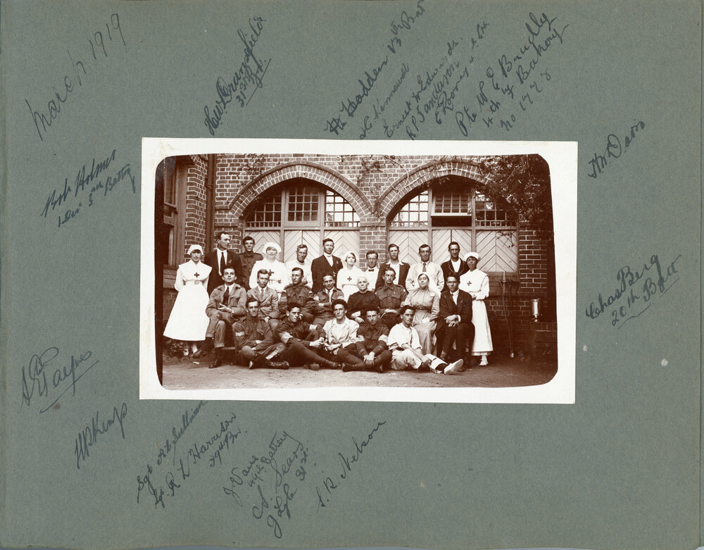 Nurses and Soldiers, March 1919