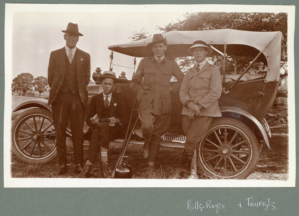 Rolls-Royce and tourists at Booloominbah