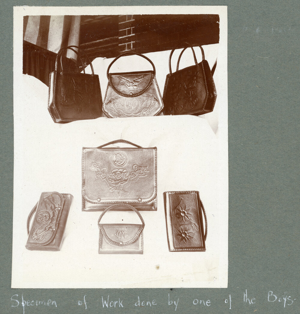 Embossed leather bags