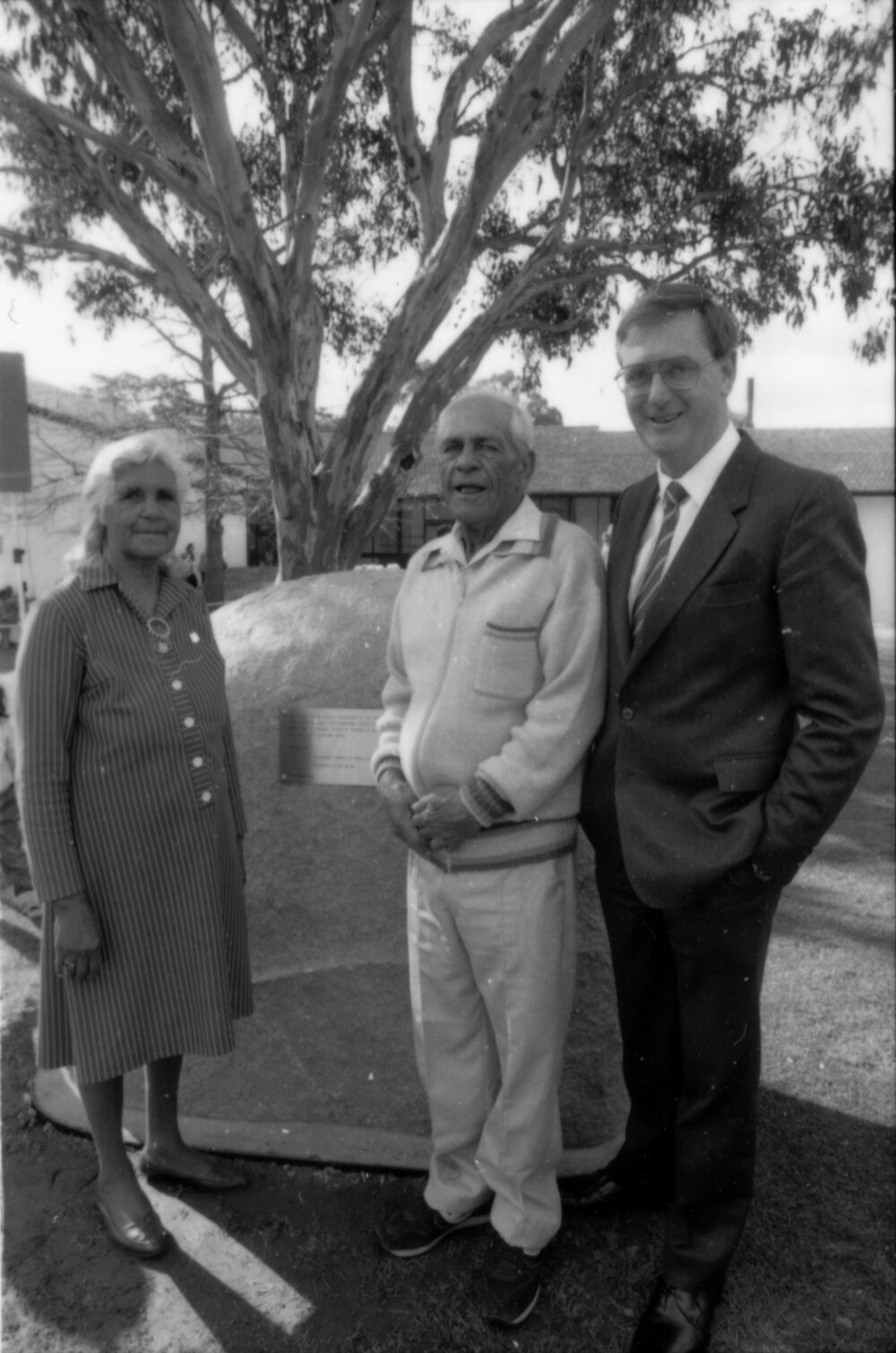 Ethel De Silva, Bill Murray, and unidentified man, 1988