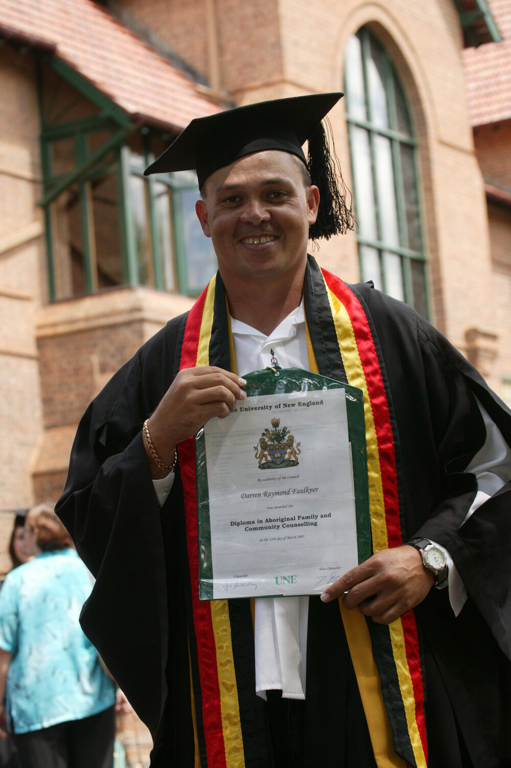 Darren Faulkner at TRACKS Graduation Ceremony, 2005
