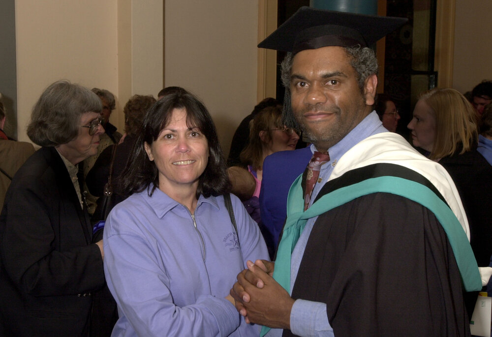 Cynthia Briggs and Michael Brogan at the 2001 Frank Archibald Lecture