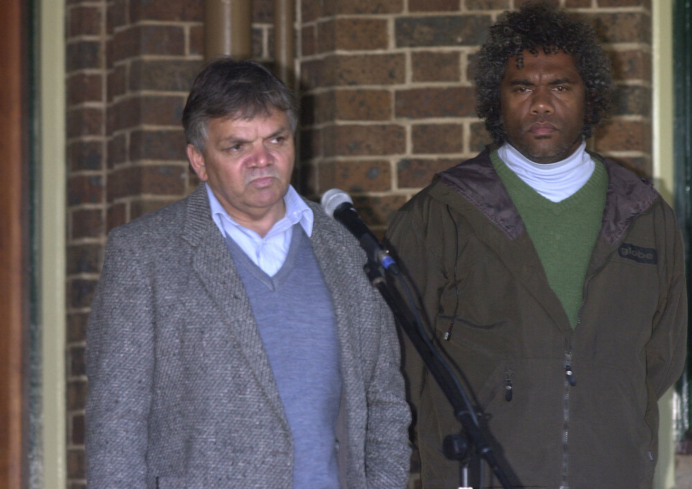Steve Widders, Michael Brogan, NAIDOC week opening ceremony, 2002
